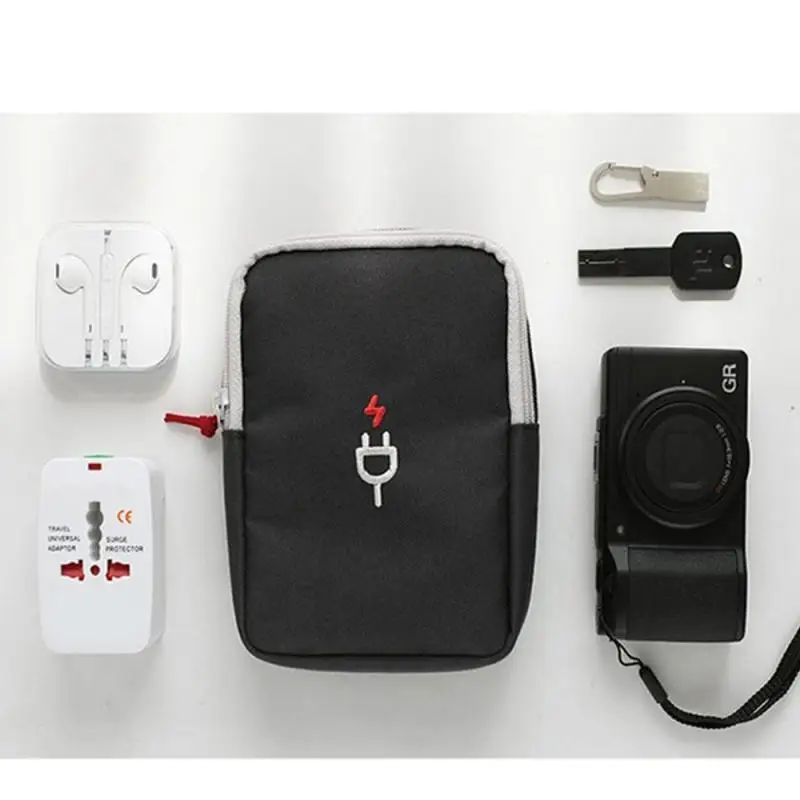 Travel Gadget Organizer Bag Portable Digital Cable Bag Electronics Accessories Storage Carrying Case Pouch for USB Power Bank