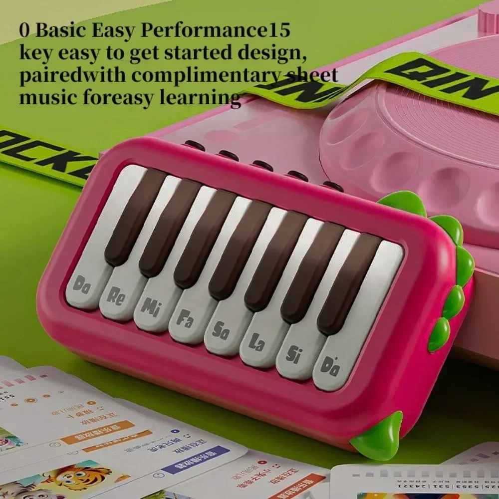 Kids Multifunctional Music Keyboard With Lights Baby Early Education Mini Electronic Piano Keyboard Portable Child Pocket Piano 3