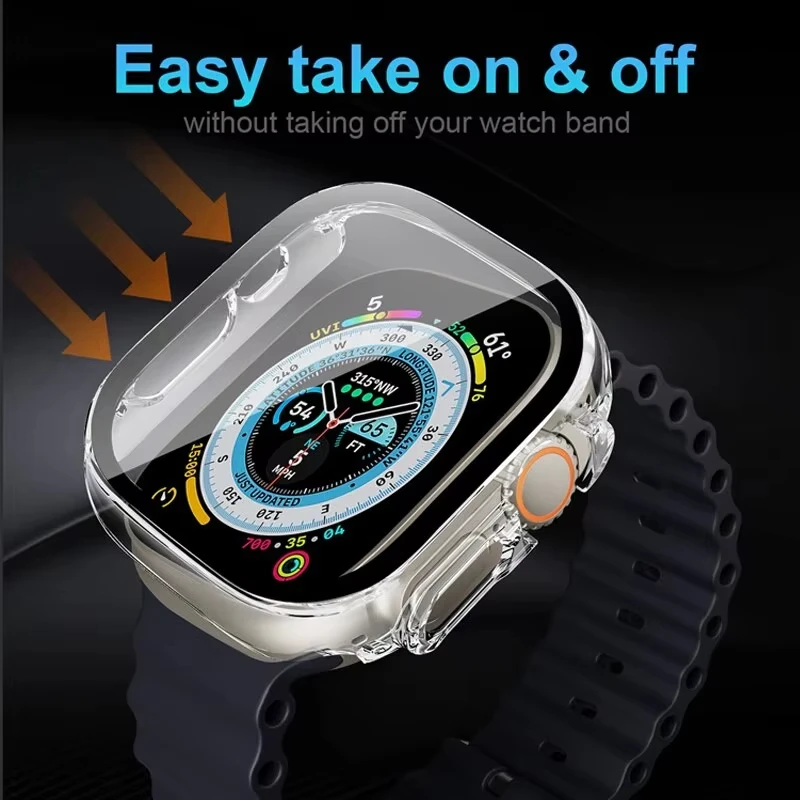 Enhanced Protective Case with Screen Protector for Apple Watch Ultra 49mm - 2-Pack