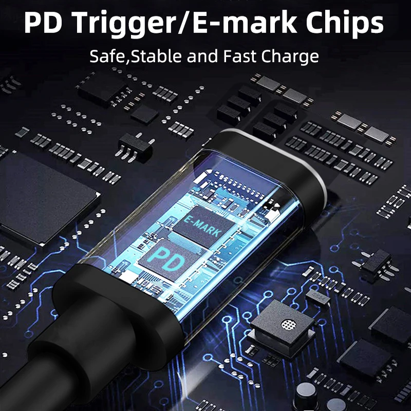 100W USB 타입 C 고속 충전 케이블 타입 C - 4.5x3.0mm 플러그 컨버터 DC 전원 어댑터 커넥터 (HP 파빌리온, 엔비, 엘리트북용)