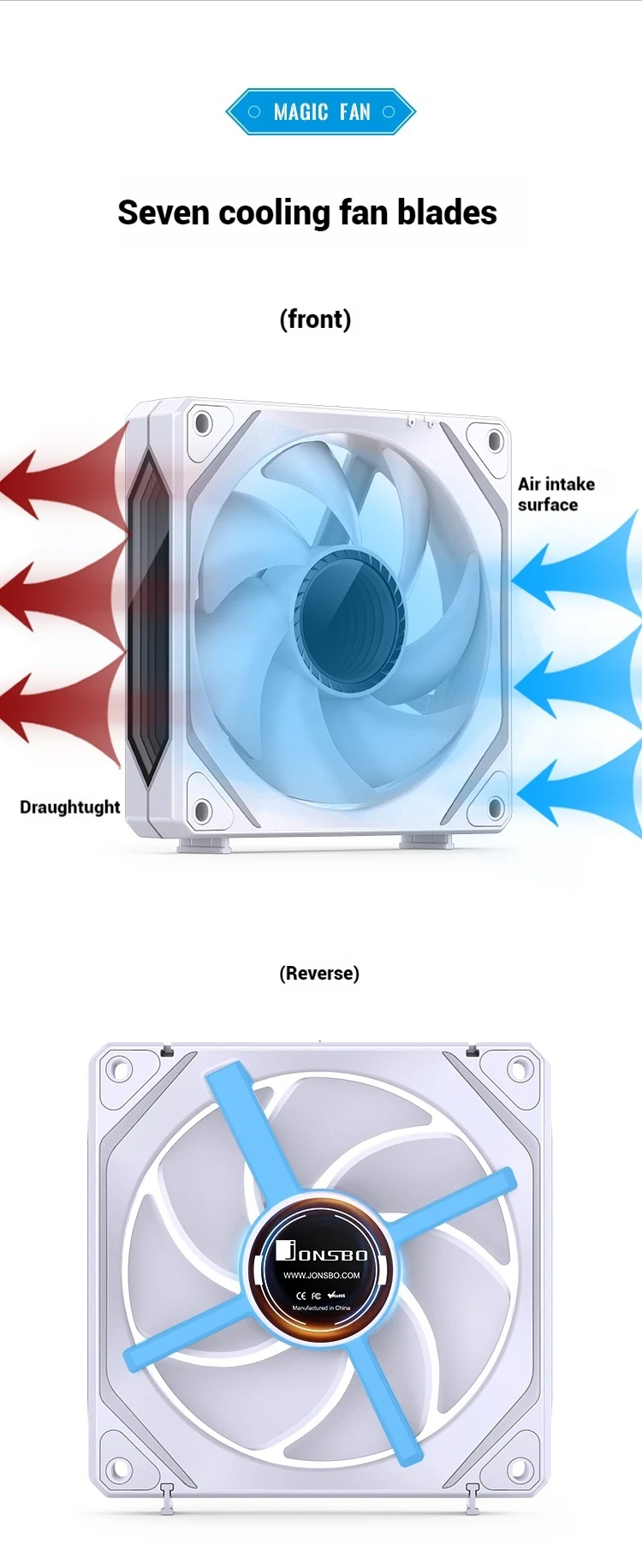 ZL-120 3 IN 1 ARGB PC Case Fan 120mm 4PIN PWM Temperature Control 3PIN ARGB CPU