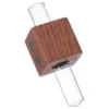 Magnetic Wooden Glass Test Tube Planter Refrigerator Magnet Flower Vase Wooden Glass Tube Planter Magnet for Home Decoration Off 1