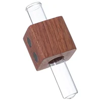 Magnetic Wooden Glass Test Tube Planter Refrigerator Magnet Flower Vase Wooden Glass Tube Planter Magnet for Home Decoration Off 1