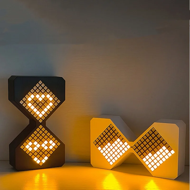 DIY Digital Hourglass Timers Birthday Gift Toys LED Electronic Hourglass Cyber Style Home Decoration Birthday Christmas Gift
