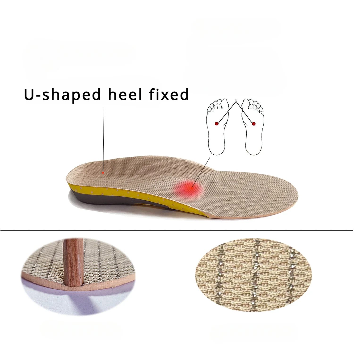 1 Pair Orthopedic Insoles Orthotics Flat Foot Health Sole Pad for Shoes Insert Arch Support Pad Plantar Fasciitis Feet Care Pads