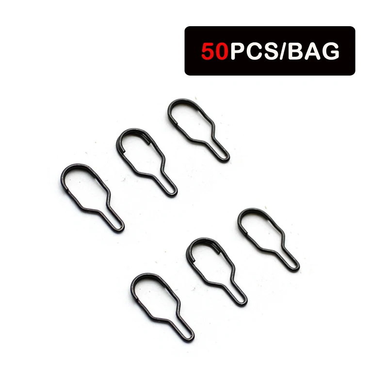 50 pièces accessoires pêche carpe PVA bag link clip quick change - feeder swivels hair rig
