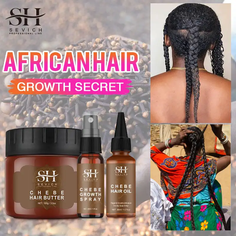 Fast Hair Growth Oil African Crazy Traction Alopecia Chebe Hair Mask Anti Hair Break Hair Strengthener Hair Loss Treatment Spray