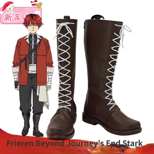 Stark Cosplay Shoes For Halloween & Anime Conventions - Long Boots With Free Socks Included