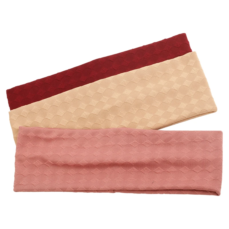 

Geebro Women Casual Flat Soft Headband Elastic Lattice Printing Hairband Yoga Sport Headwear Cute Knitted Hair Accessories