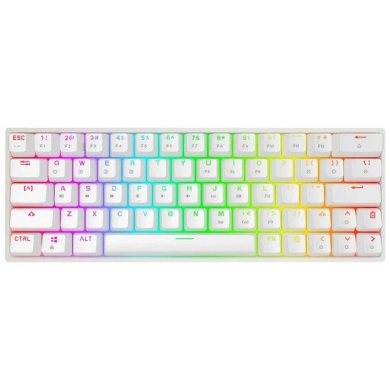 

64Key Compact Mechanical Keyboard Waterproof Hot Swappable Gaming Keyboard N2UB