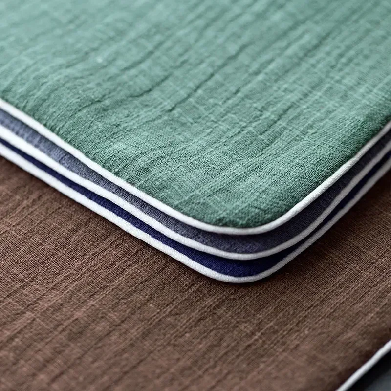 Cotton and Linen Thickened Tea Towel Absorbent Embroidered Tea Towel Custom Tea Table Rag Cloth Tea Cloth Tea Ceremony Supplies