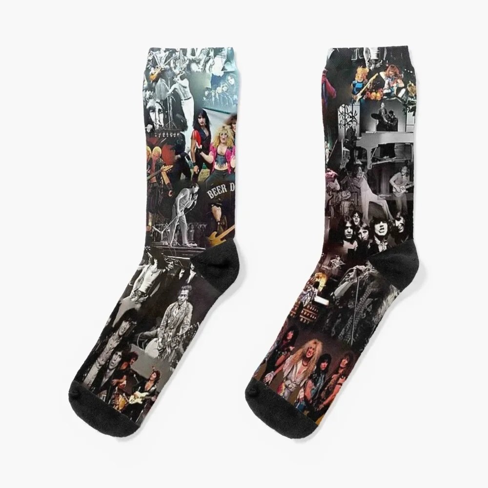 Rock 80s Collage Socks hockey cycling Socks For Girls Men's