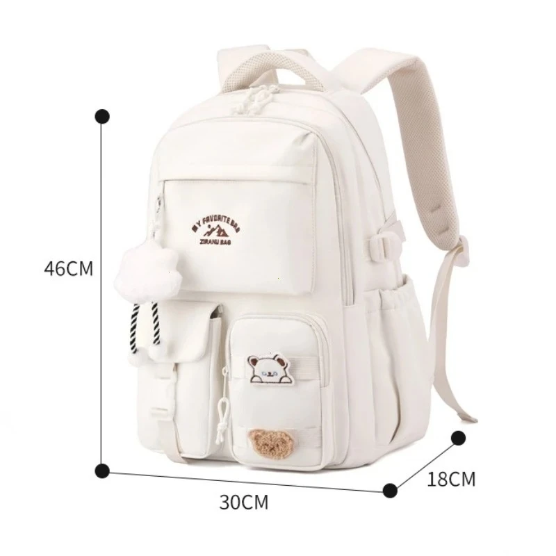 Korean Style Daily Backpack For Women Packsack Waterproof nylon Fabric Travel Backpacks Girls School Bag Teenagers Casual Bags