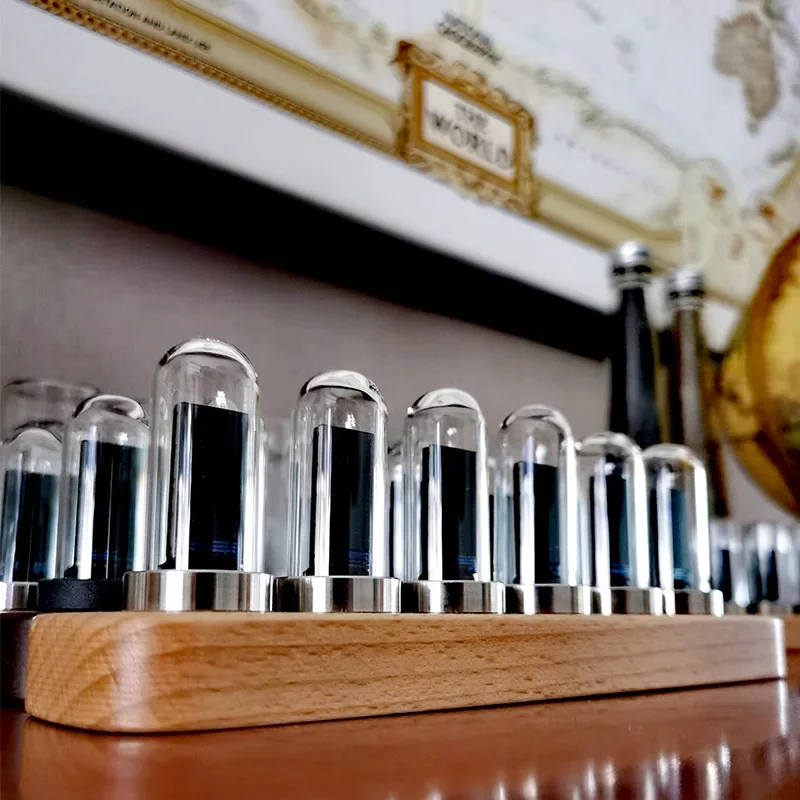 Glow Nixie Tube Clock Bedside Digital Alarm Elekstube IPS Electronic LED Table Clock Digital Bedside Watch Digital Calendar Gift 5