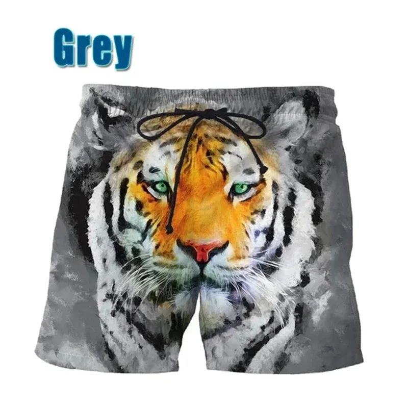 Summer Hot Sale Fashion Animal Tiger 3d Printing Cool Beach Shorts Pants Men's Women Kids Casual Summer Swimming Trunks Homme 5