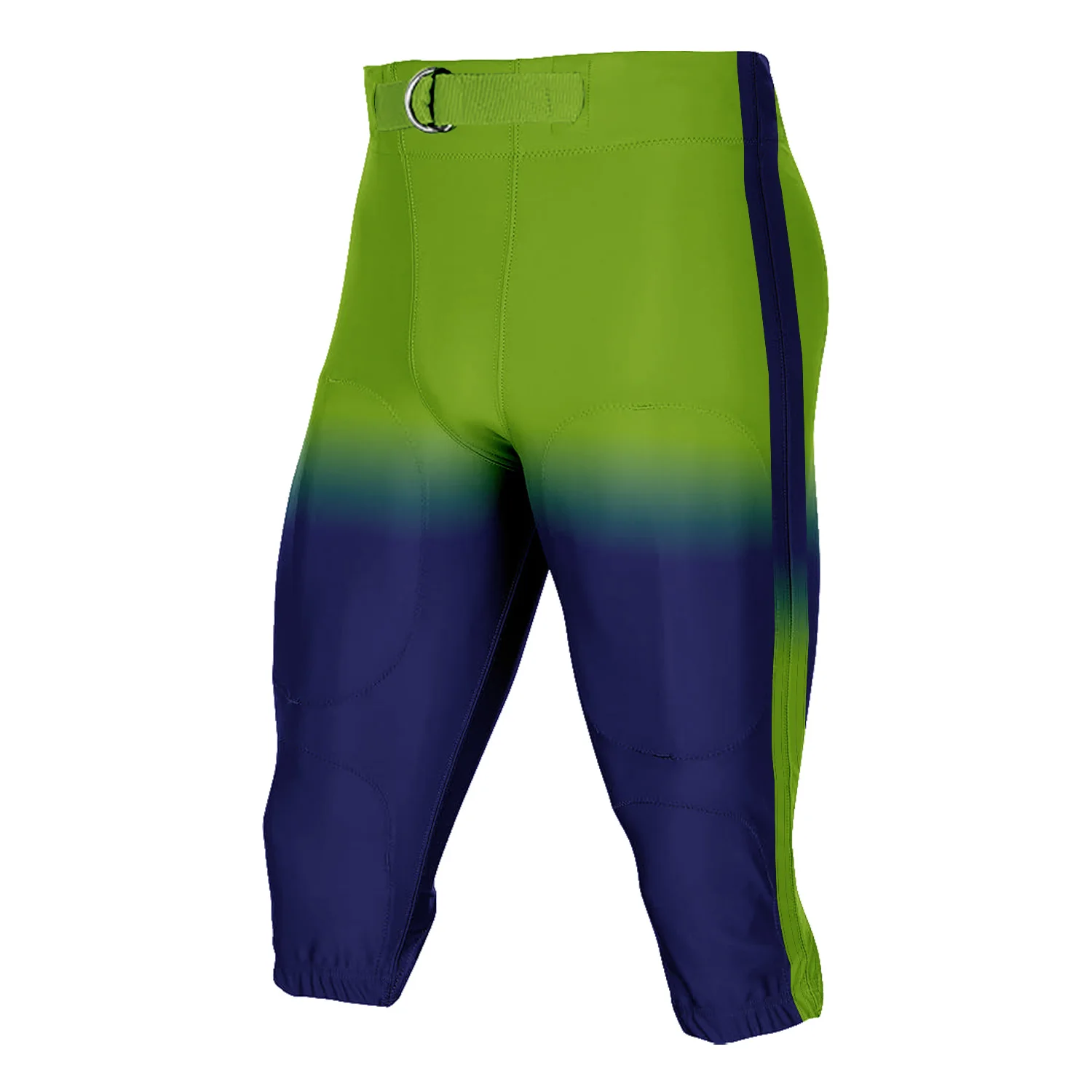 Gradient Football Pants with Belt for Men Youth Running Cropped Pants Add Your Name Number Multiple Colors