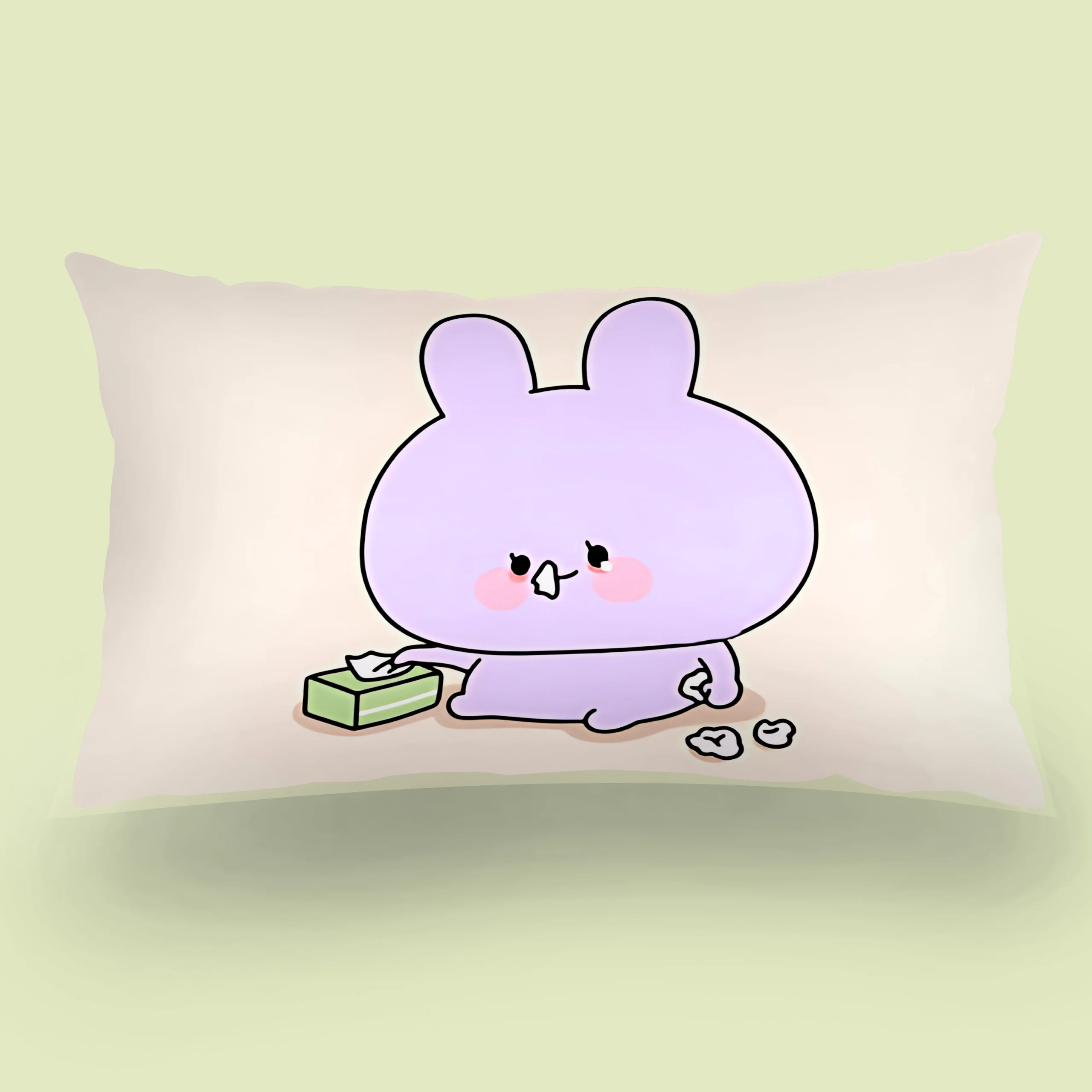 Asamimichaan Asleep Cute Asamimi Square Pillow Covers Cartoon Sofa Decorative Home Double-sided Printing Short Plush Cushion 6