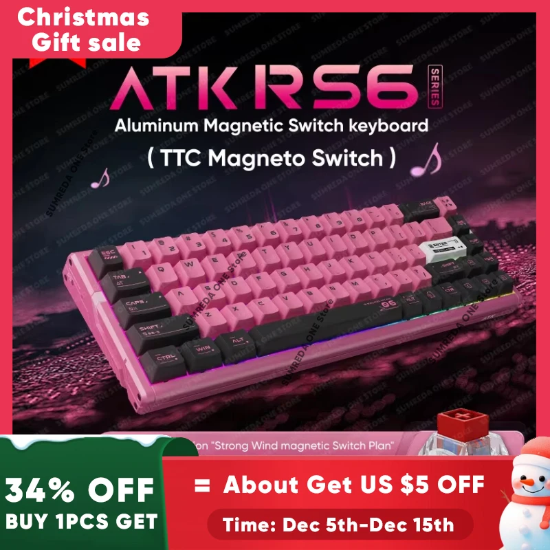 ATK RS6 Ultra Gaming Magnetic Switch Keyboard 0.005MM Rapid