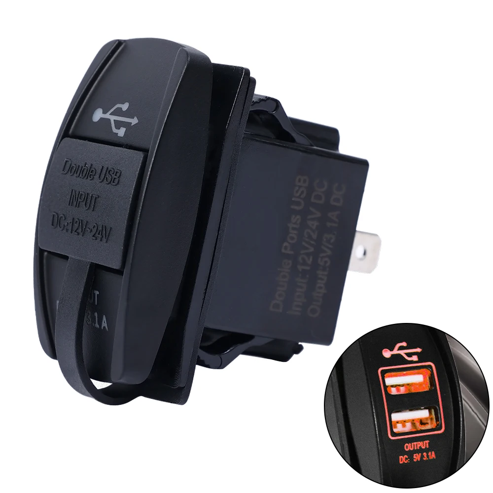 High-Speed Dual Port USB Vehicle Charger Adapter