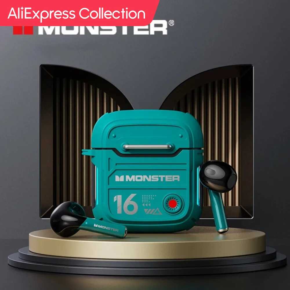 Aliexpress Collection Monster Xkt16 Auricolari Wireless Bluetooth 5.3 Cuffie Da Gioco Hifi Sound Hd Call Music Earbud Touch