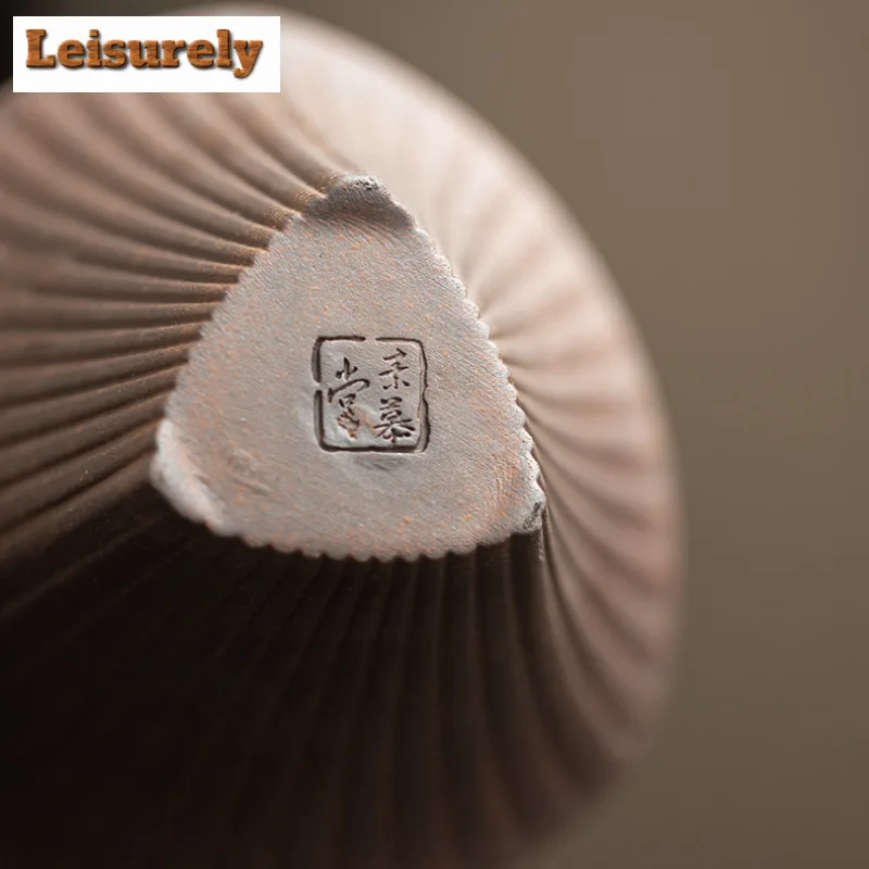 120ml Coarse Pottery Triangular Gaiwan Zen Tea Tureen Tea Bowl With Lid Kit Tea Brewing Cover Bowl Teaware Gift With 40ml Teacup