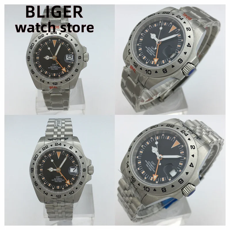 

Часы bligerGMT Мужские механические, 40 мм, с сапфировым стеклом