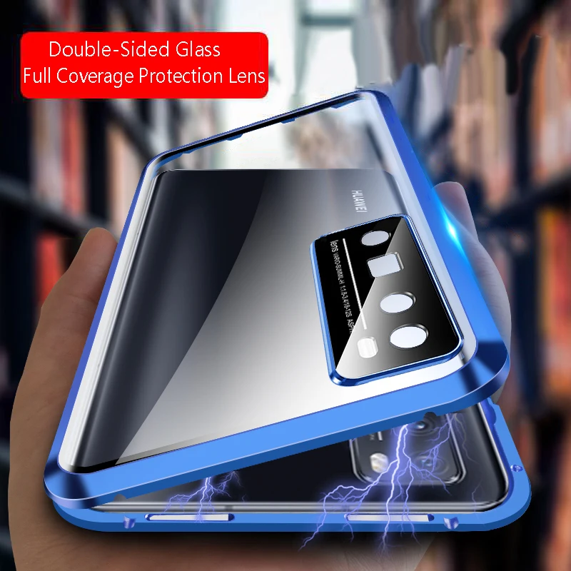 360 Full Case For Xiaomi Redmi 14C 14R Case Double Sided Magnetic Adsorption Metal Capa Tempering Glass Cover For Redmi 14R 14C phone case magnetic case phone protector cover