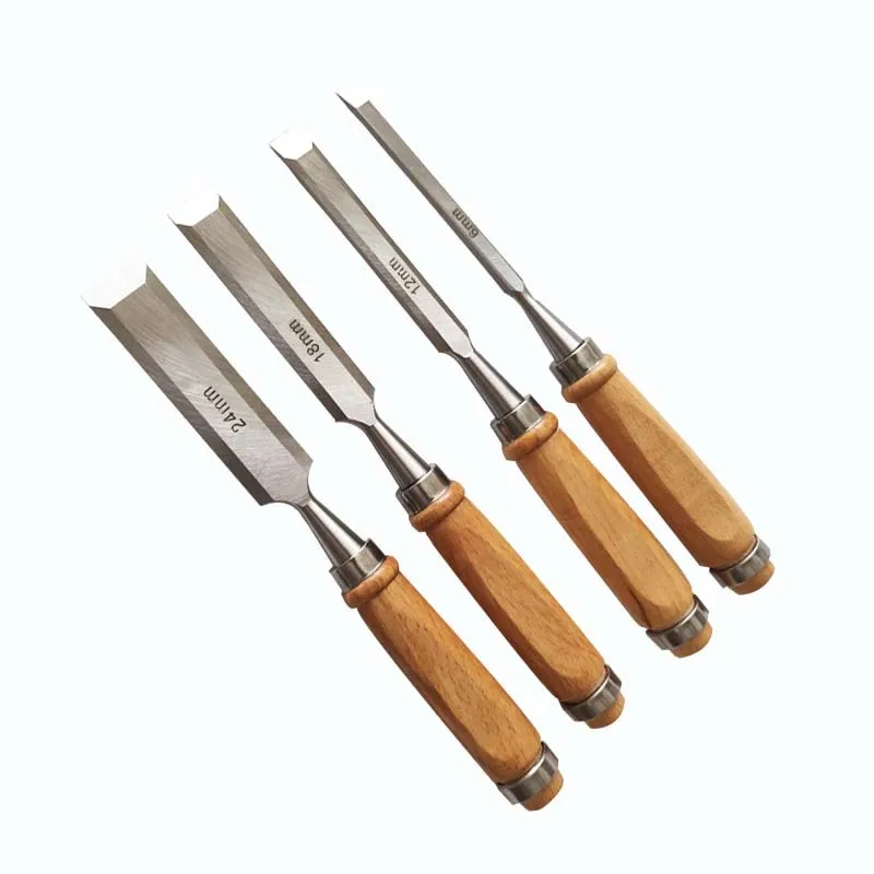 목공 조각 치즐 키트, 목공 플랫 치즐 목공 칼, 전문 목공 조각 도구, B50 4 개