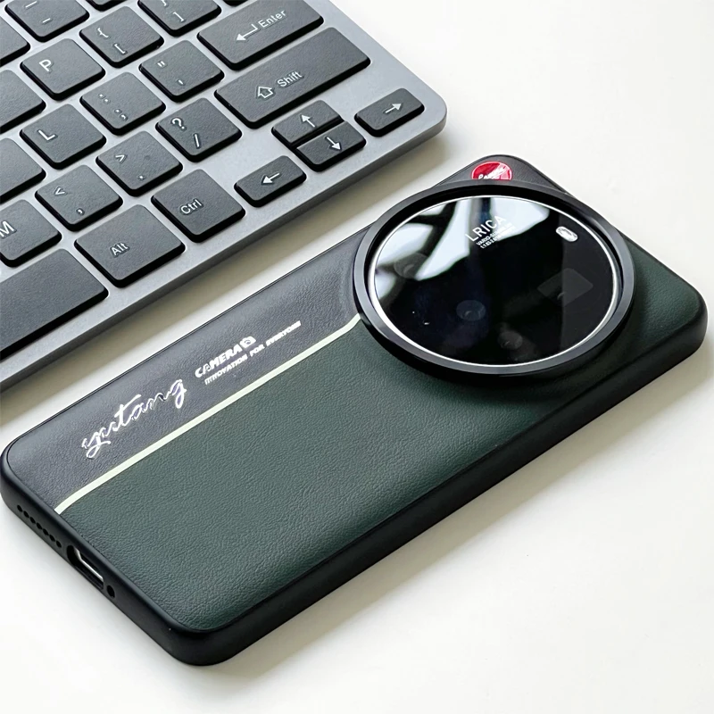 Fashionable Luminous PC + PU Leather Protective Back Cover Shell