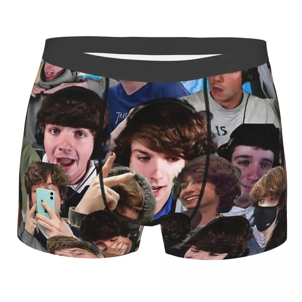 Karl Jacobs Collage Art Underpants Breathbale Panties Male Underwear Print Shorts Boxer Briefs