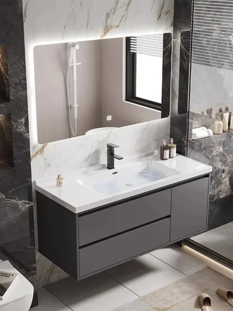 Nordic Simple Bathroom Cabinets Wall-mounted Storage Vanity Smart Mirror Cabinets Fog-proof Home Furniture Muebles De Bano FYBC