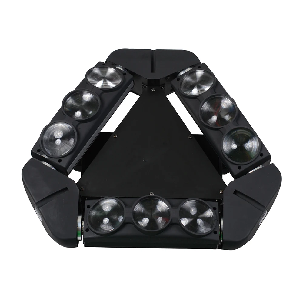 Large Size Spider Mobile Lighting 9pcs*12w LED Triangle Spider Moving Head Light  Beam Dj Light For Disco Club Event