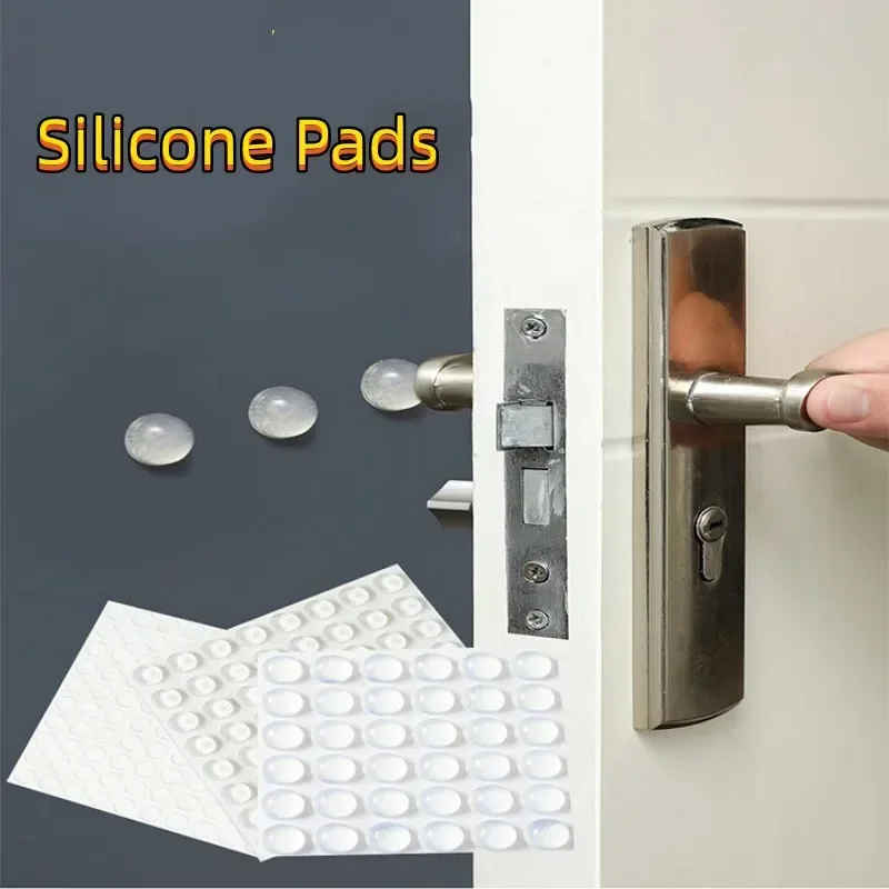 Silicone Furniture Pads Silicone Door Stoppers 1 Sheet self adhesive er Pads Silicone Door Stopper Cabinet Bumpers Shockproof furniture wall protector Anti-crash Pad