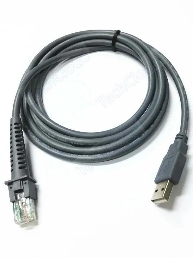 2M Symbol Barcode Scanner USB Cable LS1203 LS2208 LS4208 LS3008 CBA-U01-S07ZAR Replacement for Zebra Ds2278 3578 4608 for sata to usb cable