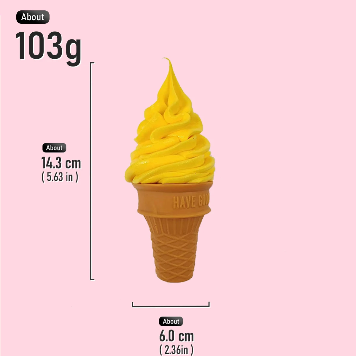 Artificial Ice Cream Cone Model for Food Photography Props and Home Decor