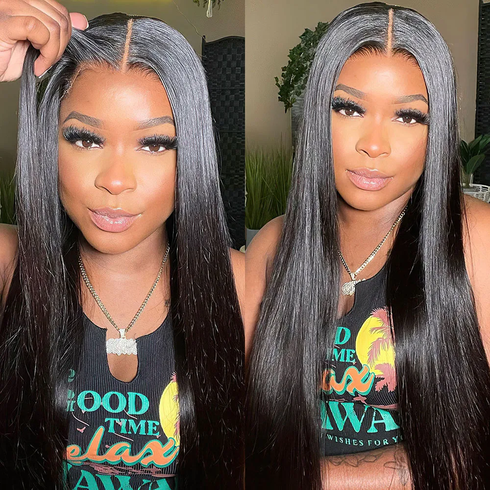 250 Density Glueless Wig Ready To Wear 13X6 Straight Frontal Wig Pre Plucked 5X5 Closure 360 Hd Lace Front Human Hair lace front wig human hair wigs 360 lace wig