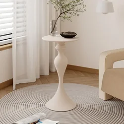 Nordic Wind Iron Art Small Tea Table Creative Fashion Sofa Side Table Mini Bedside Round Table for Living Room