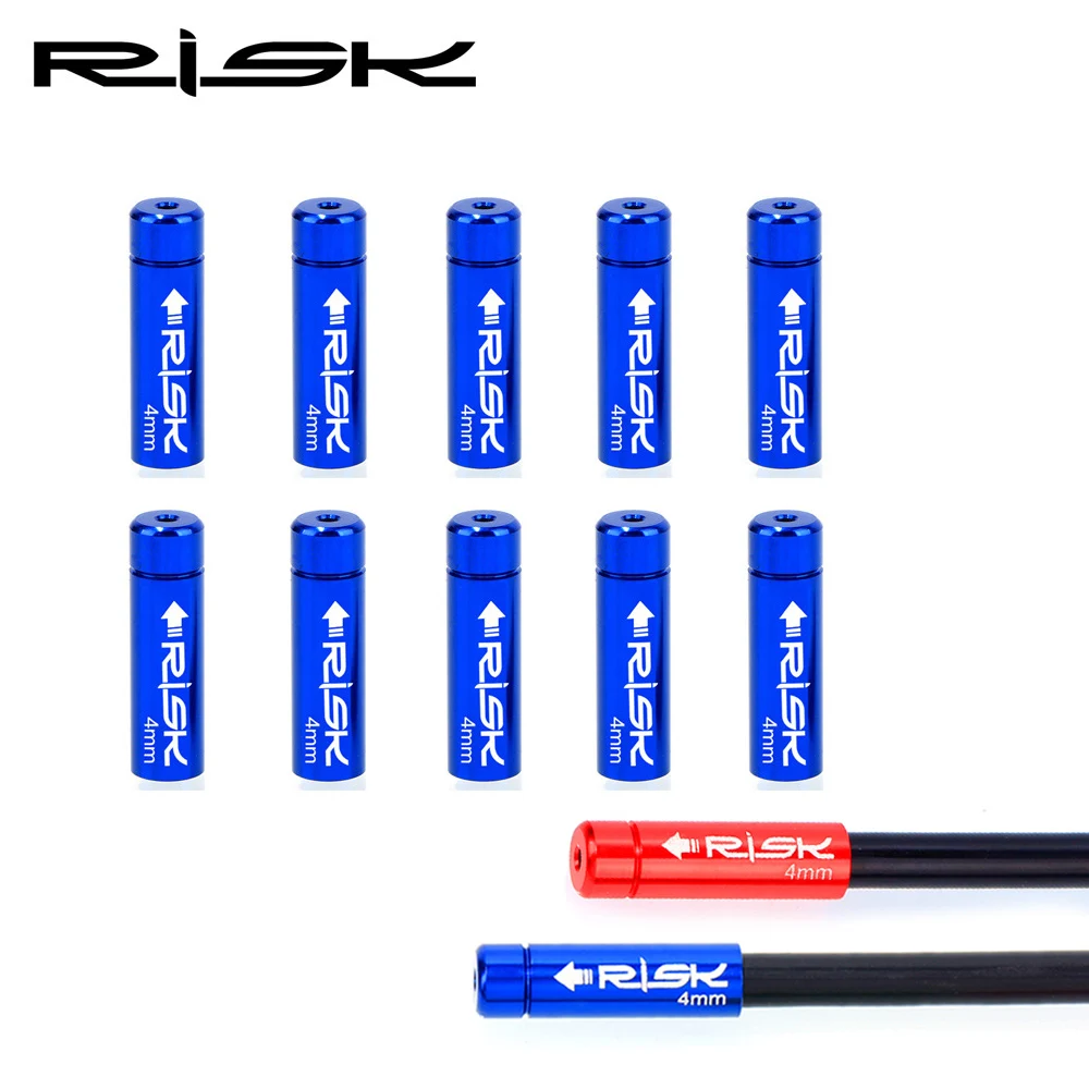 10pcs Aluminum Alloy Bike Cable End Caps 5mm Brake Wire Core Cap 4mm Shift Line Tube Sleeve Cover Bicycle Cable Dust Cover