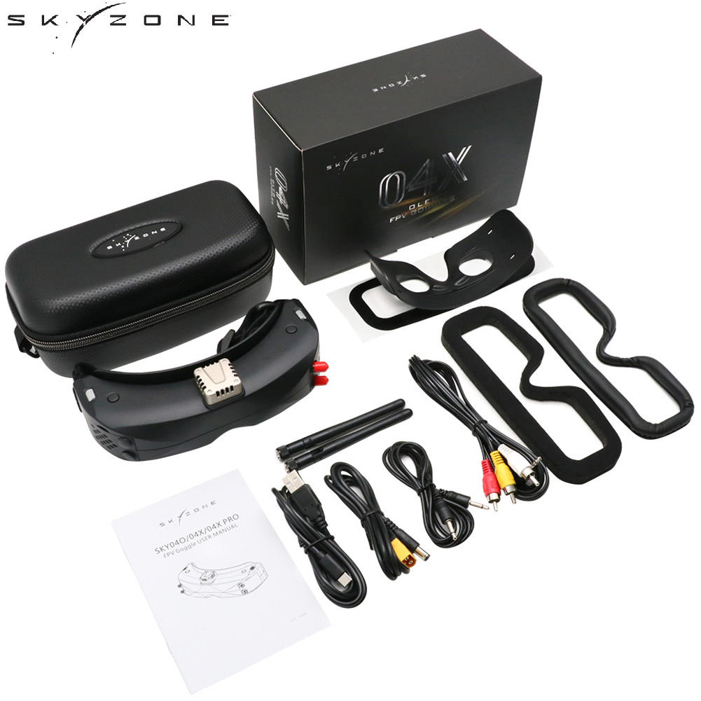 SKYZONE SKY04X PRO 5.8G 48CH OLED FPV Goggles Steadyview Receiver 1920X1080 HD DVR Head Tracker For RC FPV Racing Drone Toys