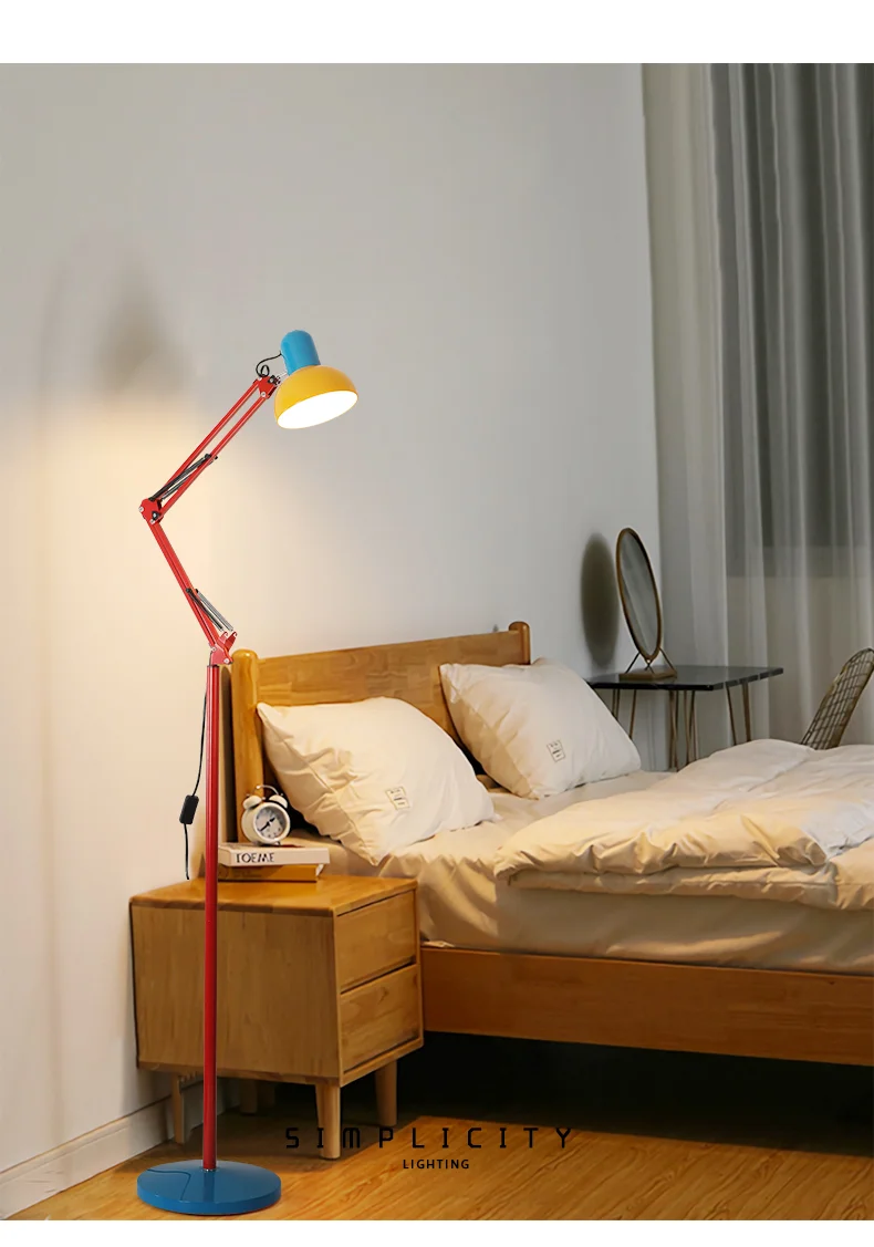 Description Picture 5 of itemUpgrade Grow Floor Lamp Mechanical Deco rative Floor Lamp for Chambres Decor Home Interior Color Long Arm Telescopic Floor Lamp