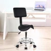 KKTONER Saddle Stool with Foot Rest PU Leather Swivel Adjustable Rolling Stools with Back Support Facial Salon Kitchen Chair 5