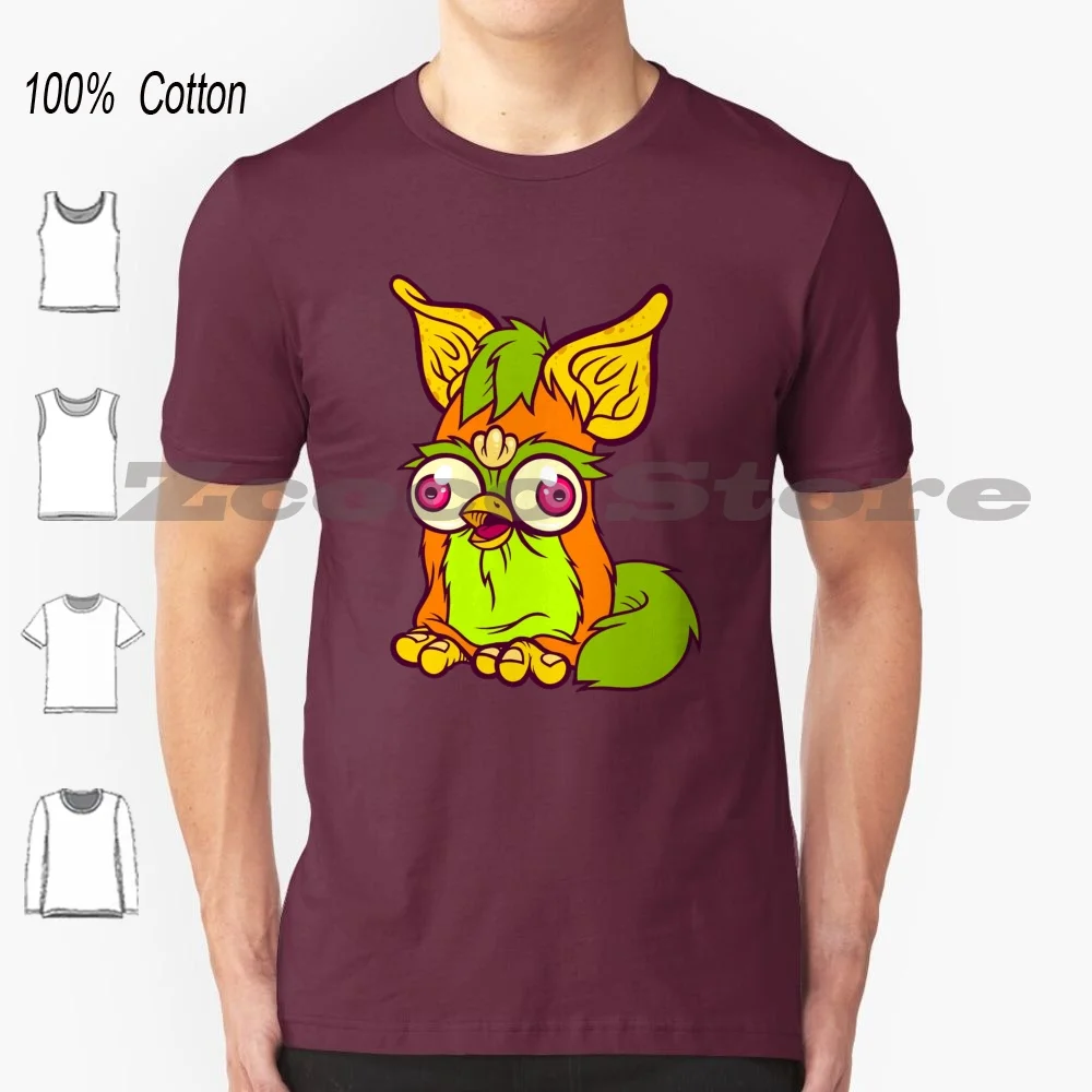 Maglietta Derpy 100% Cotone Confortevole Derp Derpy Toy Creature Critter Monster Cute Fun Fur Scream Intelligent Teal