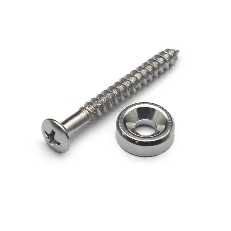 Guitar Neck Joint Plate Screw Bushings Ferrules 100pcs For Neck Mounting With Screws