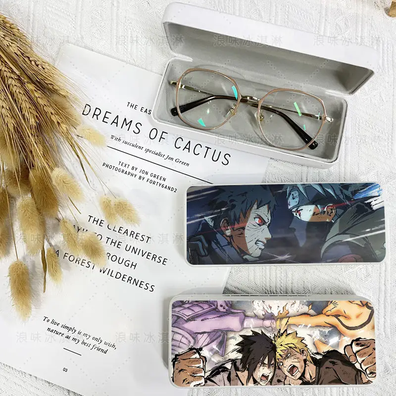 

Naruto Anime Periphery Uchiha Itachi Glasses Storage Box Sasuke Kakashi Hinata Hinata Creative Personality Cartoon Glasses Box