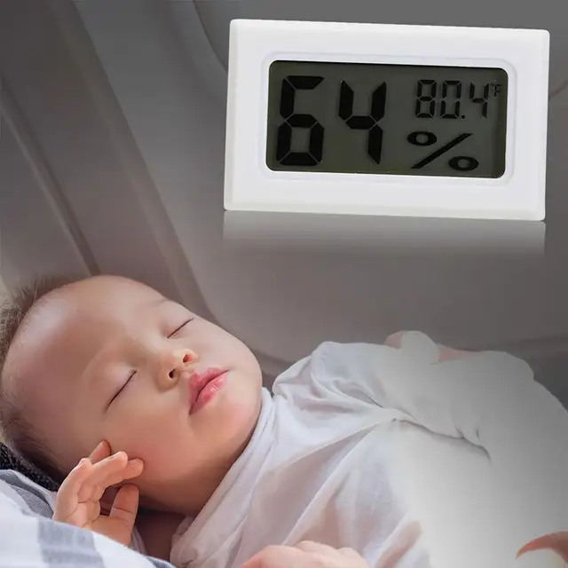 Mini Lcd Digitális Elektronikus Hőmérséklet Higréteres Páratartalom Utánozás Tervező Beltéri Környezeti -Érzékelő - Image 3