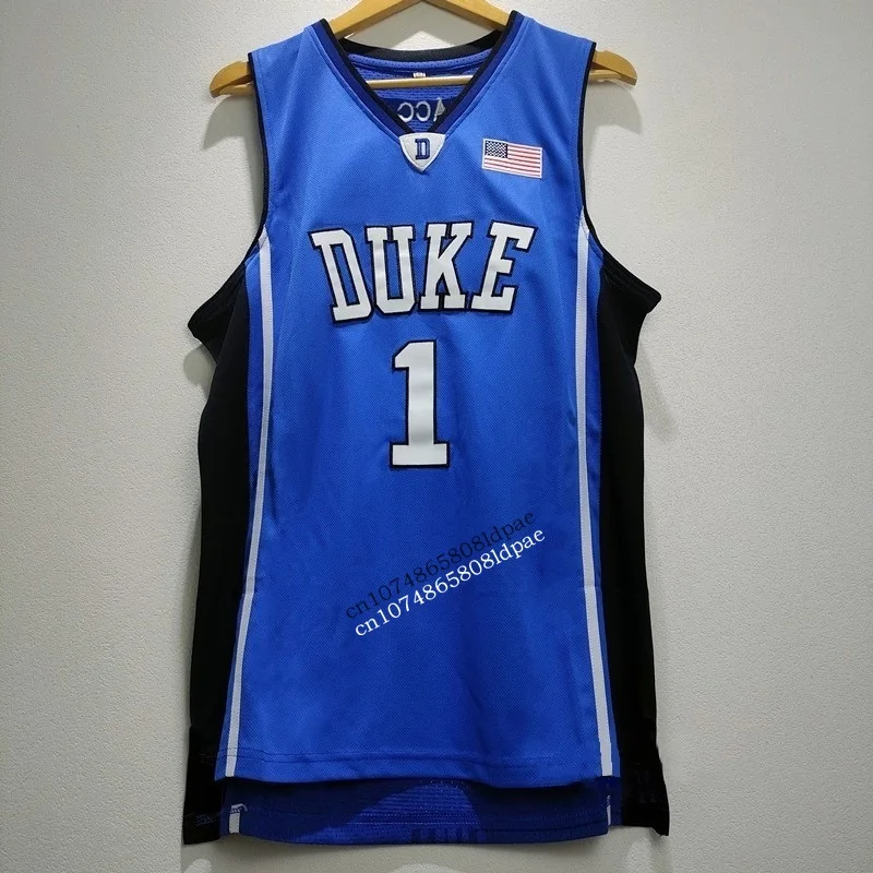 Basketball Jerseys Men Oversize 1 Irving Duke University Embroidery Sewing Breathable Athletic Sport Street Hip Hop