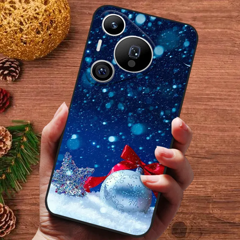 Festive Holiday Painted Silicone Phone Case - Soft and Stylish Cover