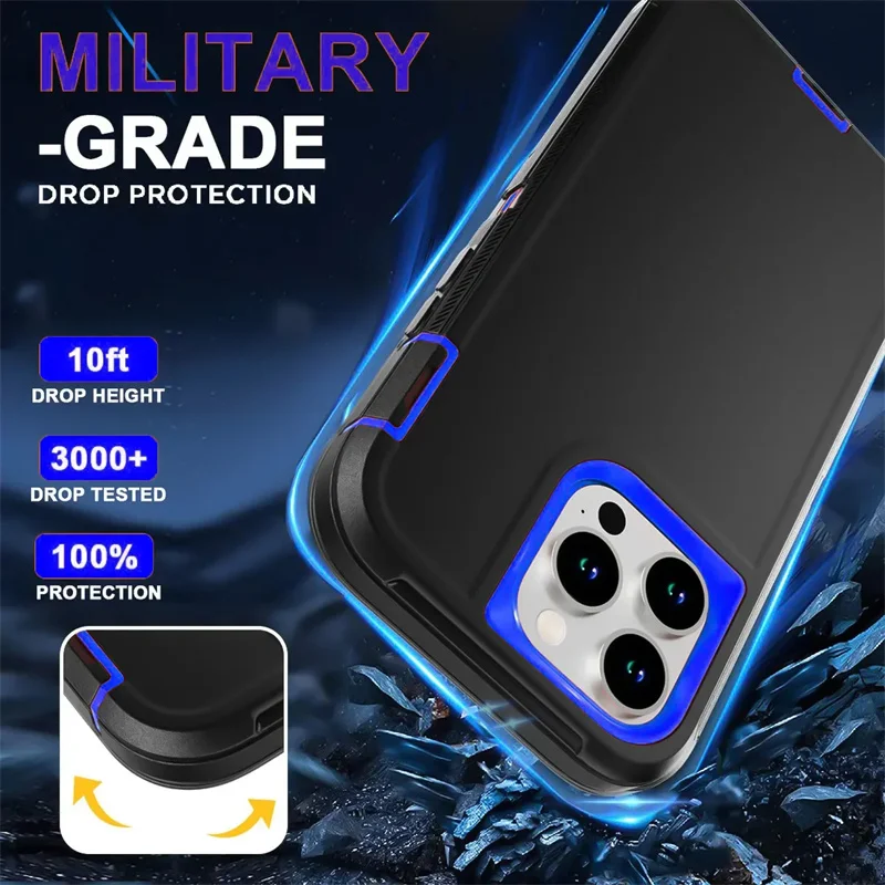 Shockproof Armor Defender Phone Case - Hard PC TPU Stand Protector Cover