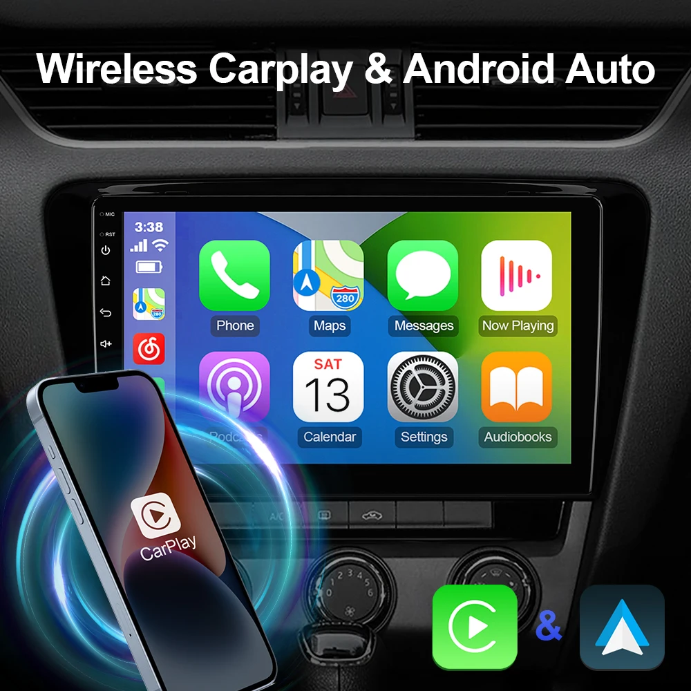 Lecteur de voiture Android 12.0 pour Skoda Octavia, A7 III 3, 2014-2018, Autoradio, Navigation, Caméra, 4G, WiFi, Carplay, Auto