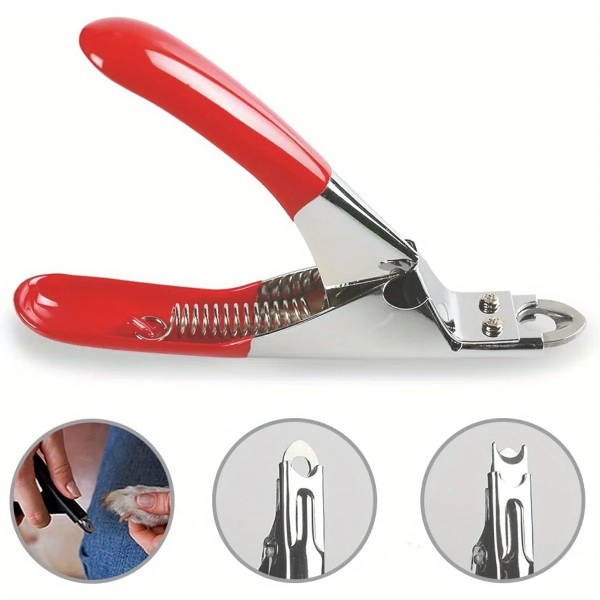 Dog Cat Pets Nail Clippers, Professional Pets Claw Trimmer with Free Nail File, Sharp Stainless Steel Blade, Slip Handles